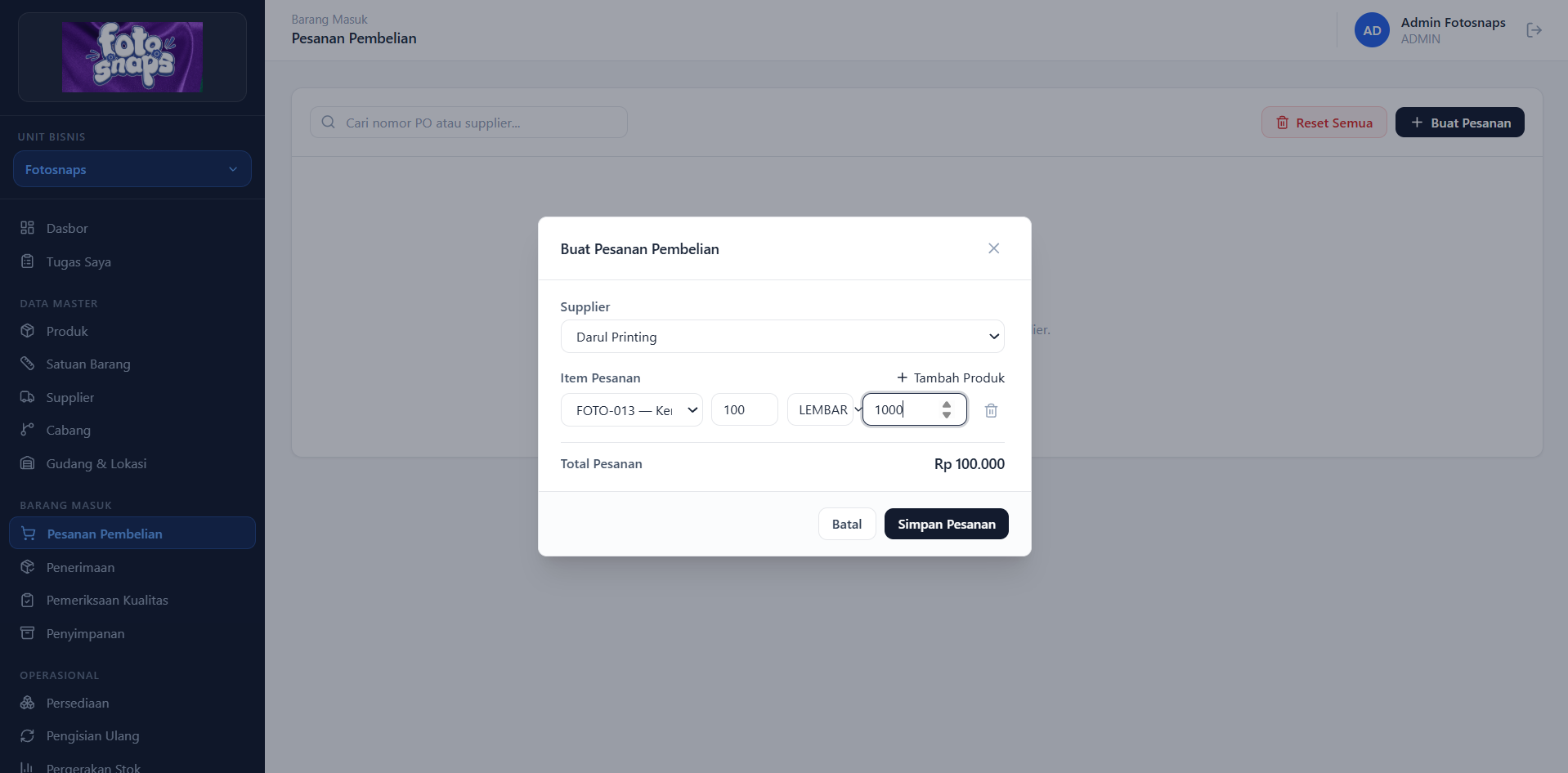 Multi-Brand Stock Opname & Warehouse System preview screenshot 3